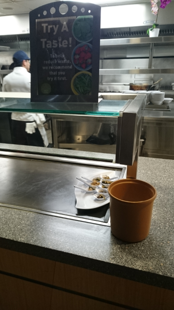  UC Davis provides bite-sized samples as a creative method to reduce food waste.