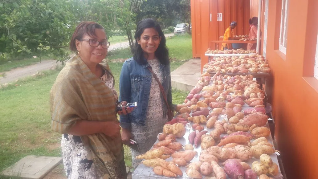 With Dr. Maria Andrade at the IIAM research center in Maputo, Mozambique. Photo: Anubha Garg