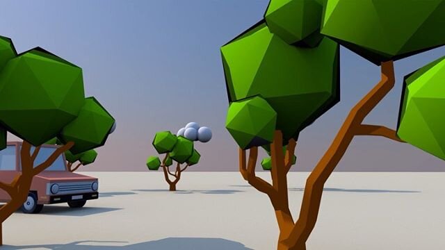 I have to let it render for a few hours so here’s a quick break down video #3d #trees #clouds #animation #car #makingoff #behindthescenes #computer #madeonmac
