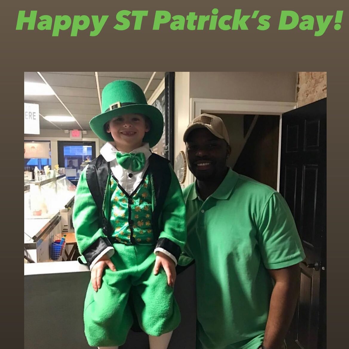 Happy St Patrick&rsquo;s Day!! Still Mr scoops favorite pic!! Our hometown hero Cole... scoops malvern is open until 9:00 tonight!!