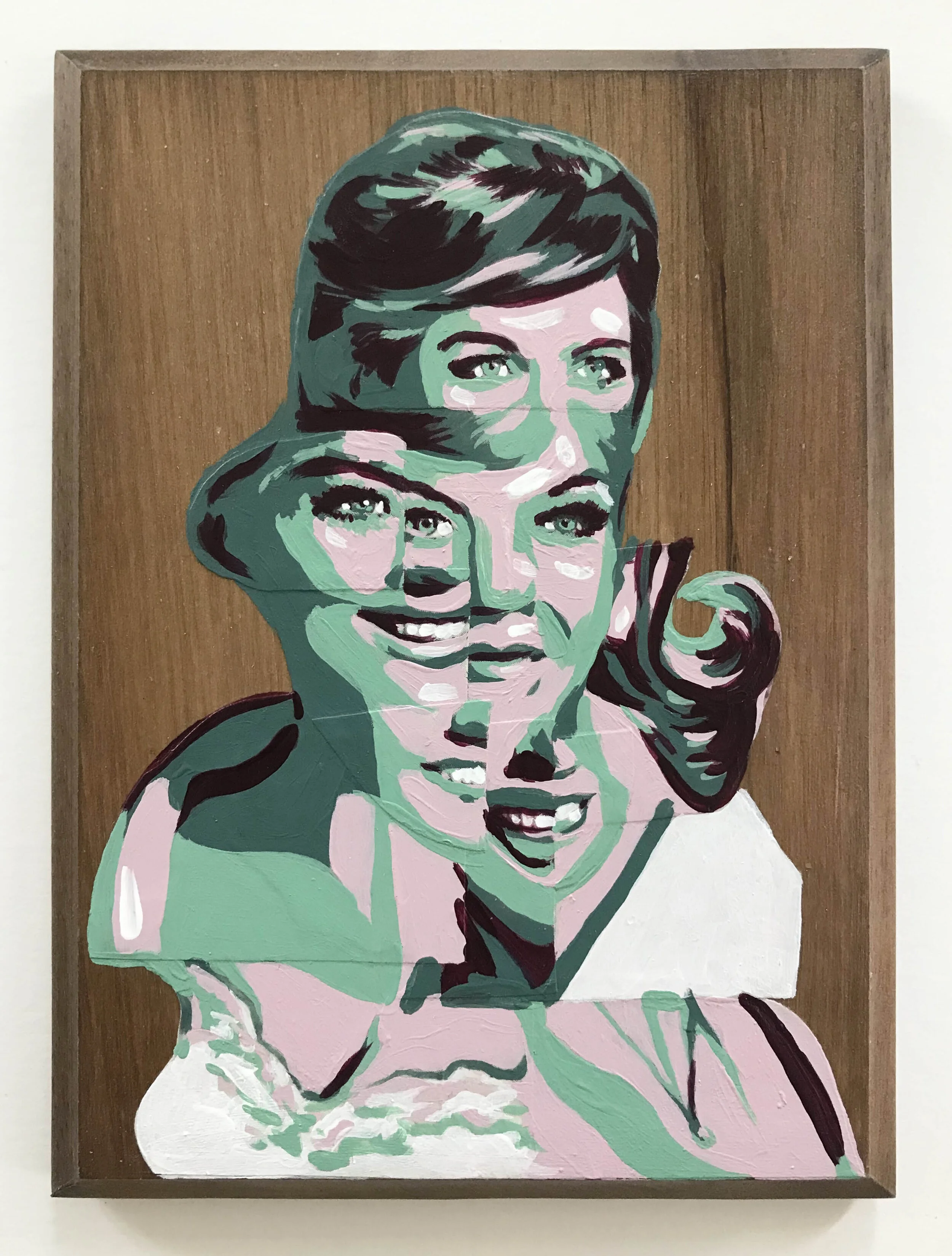 Portrait with Teal and Violet 1