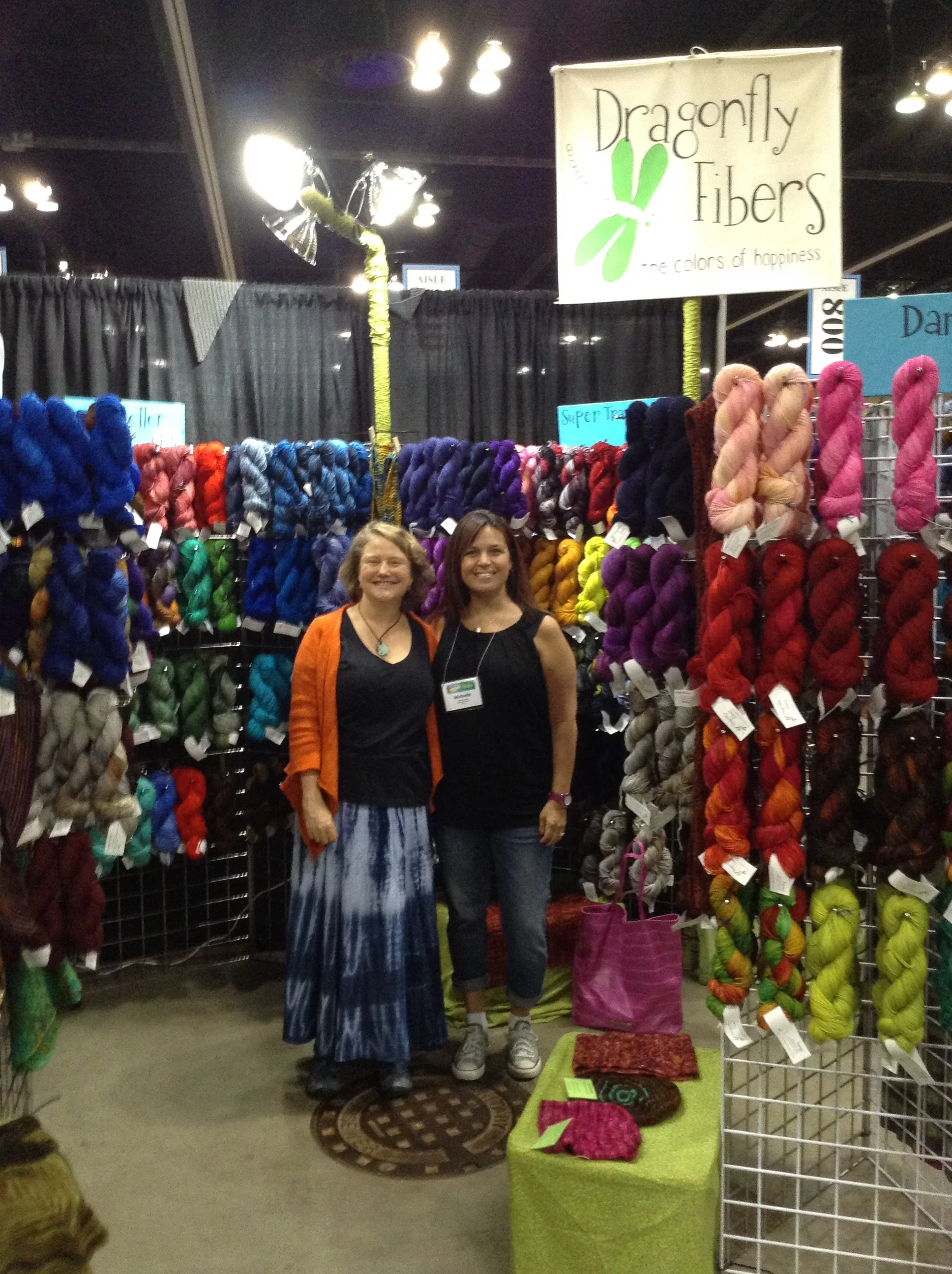 Me & Kate in the Dragonfly Fibers booth