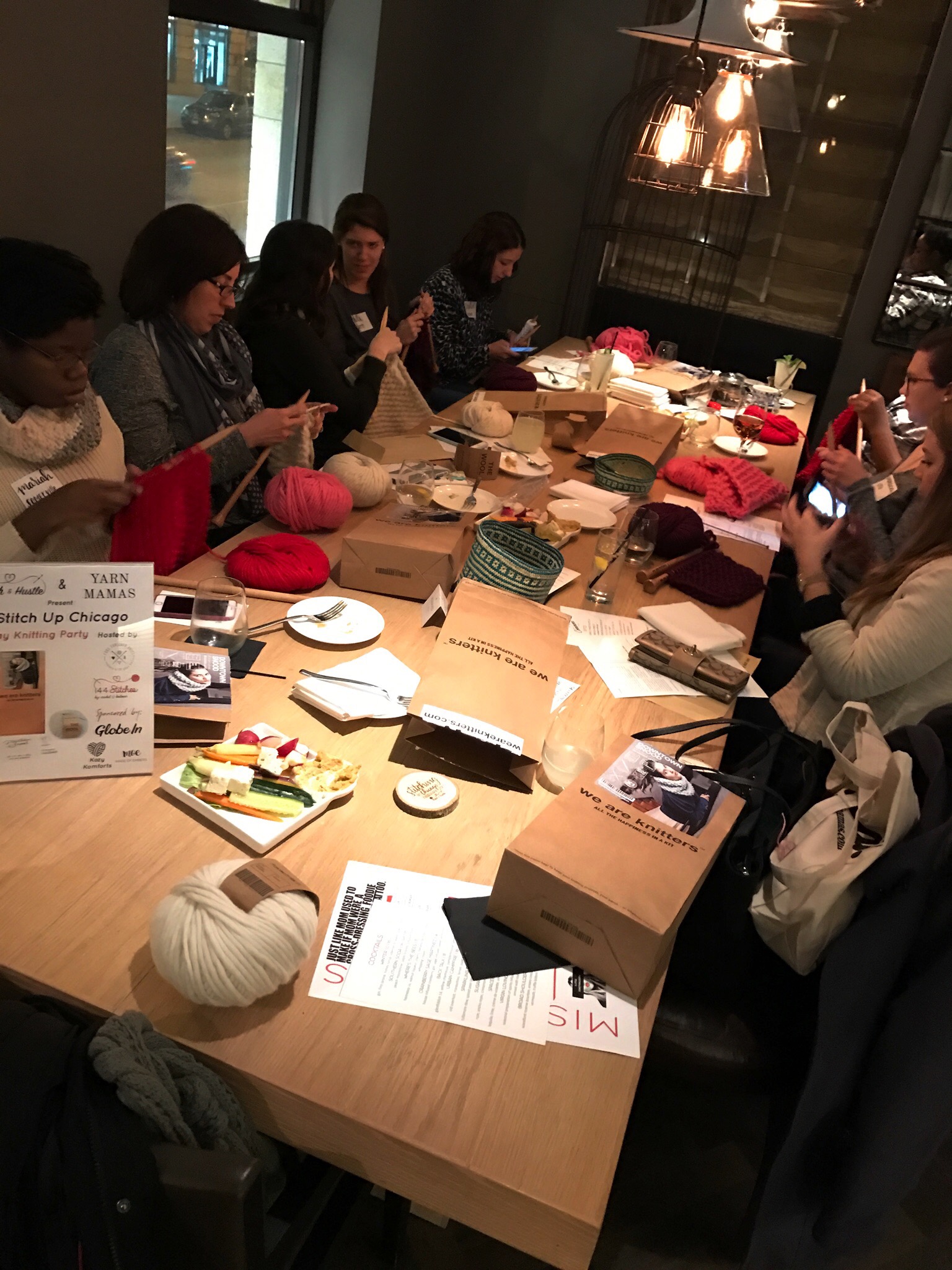 Gals Getting Their Knit On at The Commons