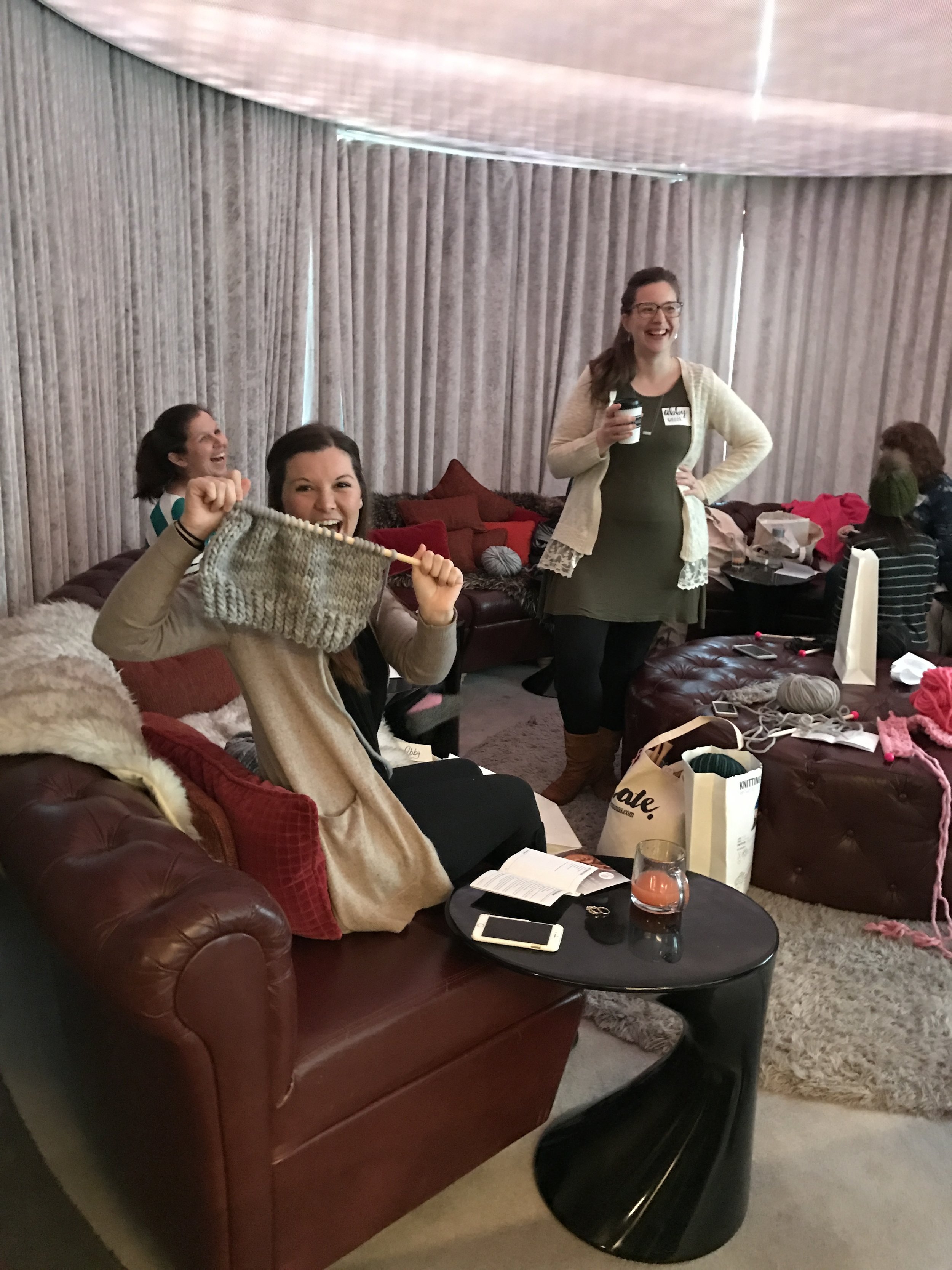 Brunch & Knitting Just Makes People Happy