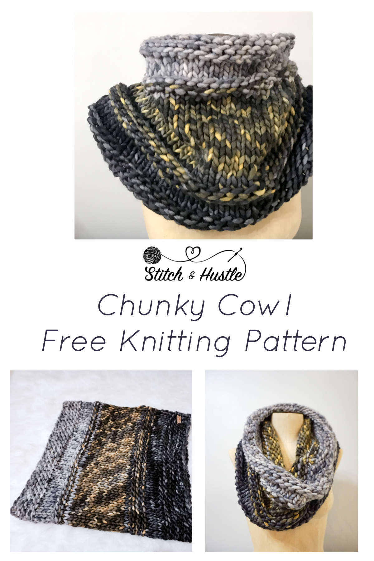 The Central Park Knit Cowl Free Pattern Stitch Hustle