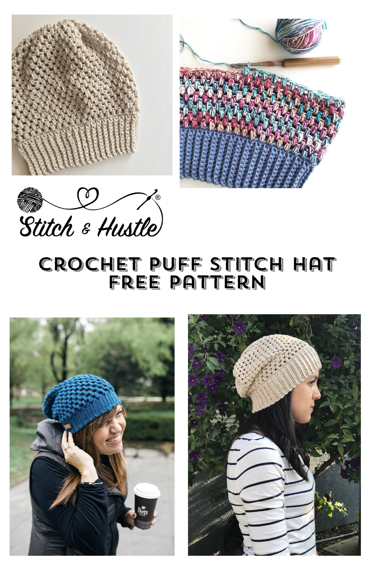 puff crochet hat
