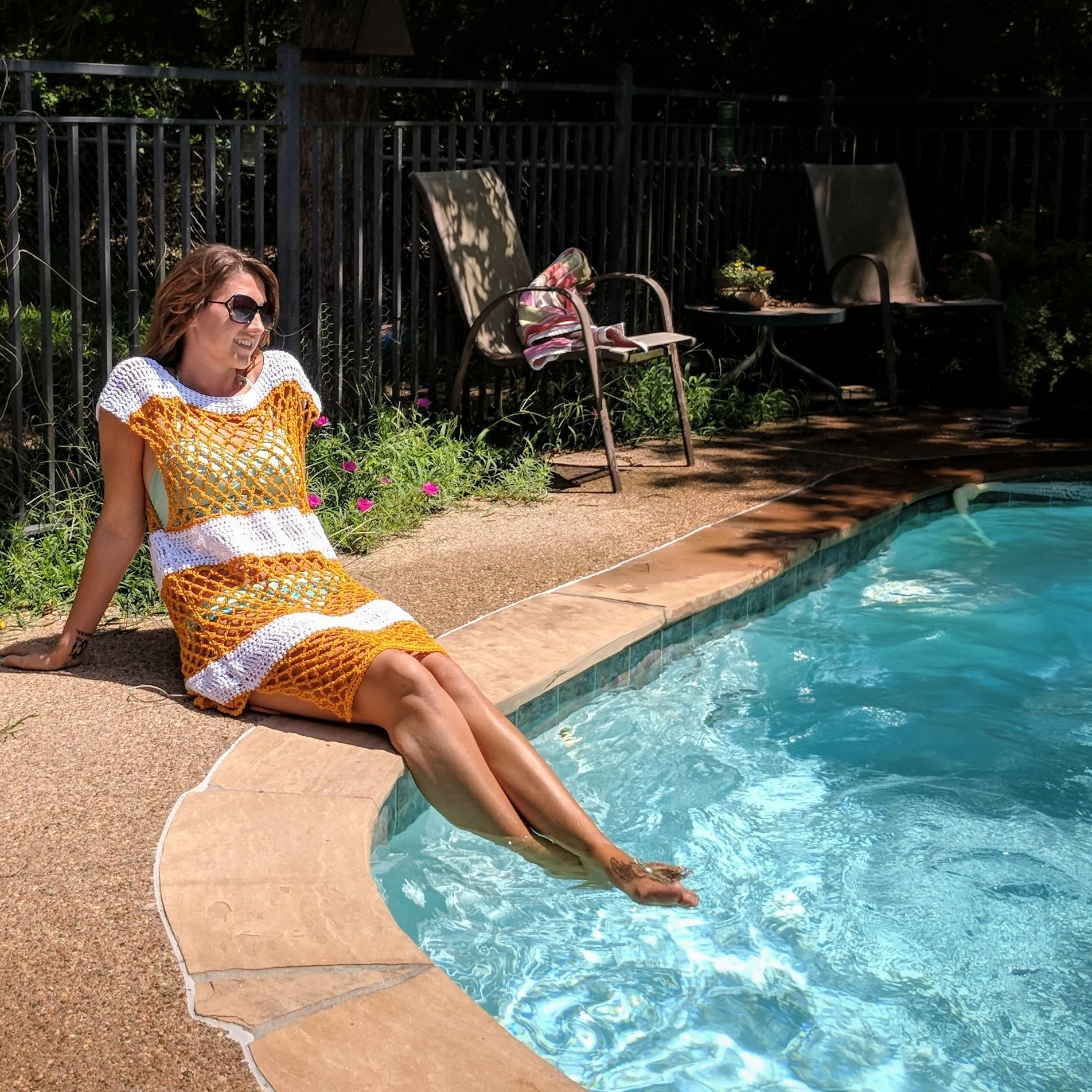 Sanibel Cotton Pool Cover Up Crochet Pattern
