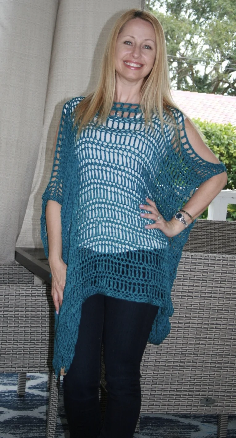 crochet poncho top