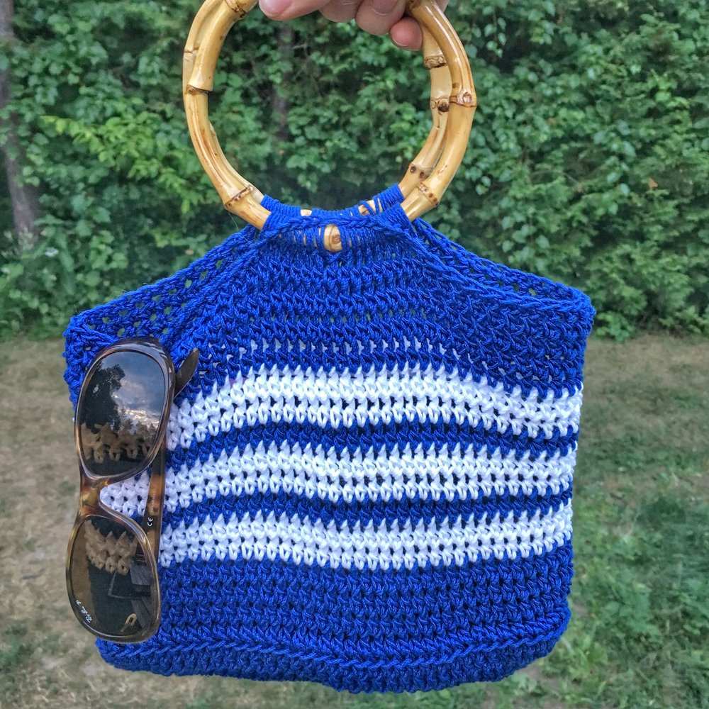 Crochet Heart Tote Bag Knitted Shoulder Bag For Women Back To