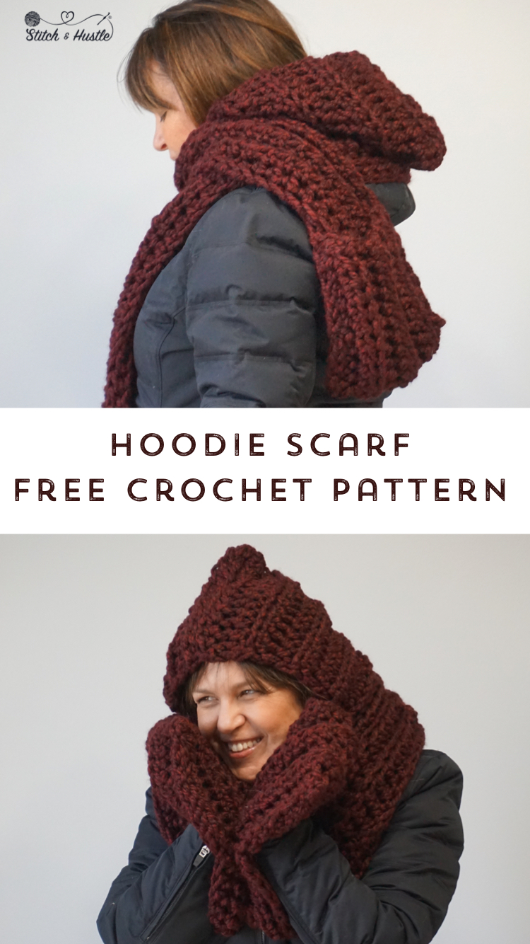 Englewood Hoodie Scarf Free Crochet Pattern — Stitch & Hustle