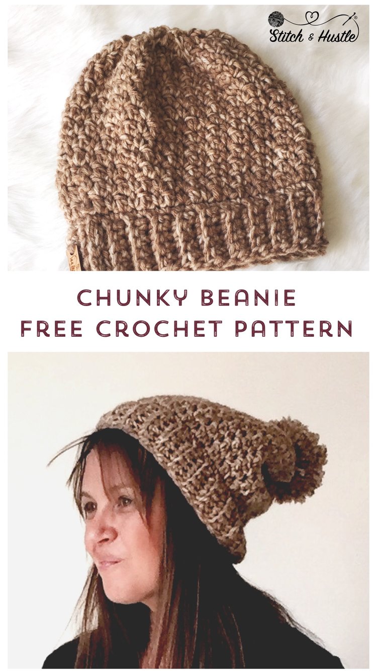Capeside Chunky Beanie Free Crochet Pattern — Stitch & Hustle