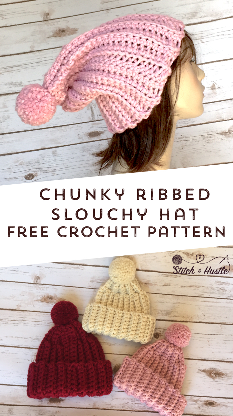Chunky yarn chunky knit hat pattern free