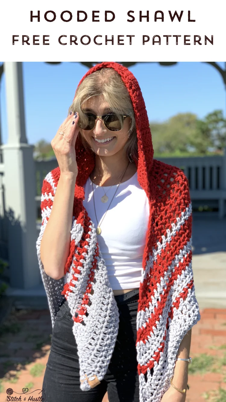 Woodward Hooded Shawl Free Crochet Pattern — Stitch & Hustle