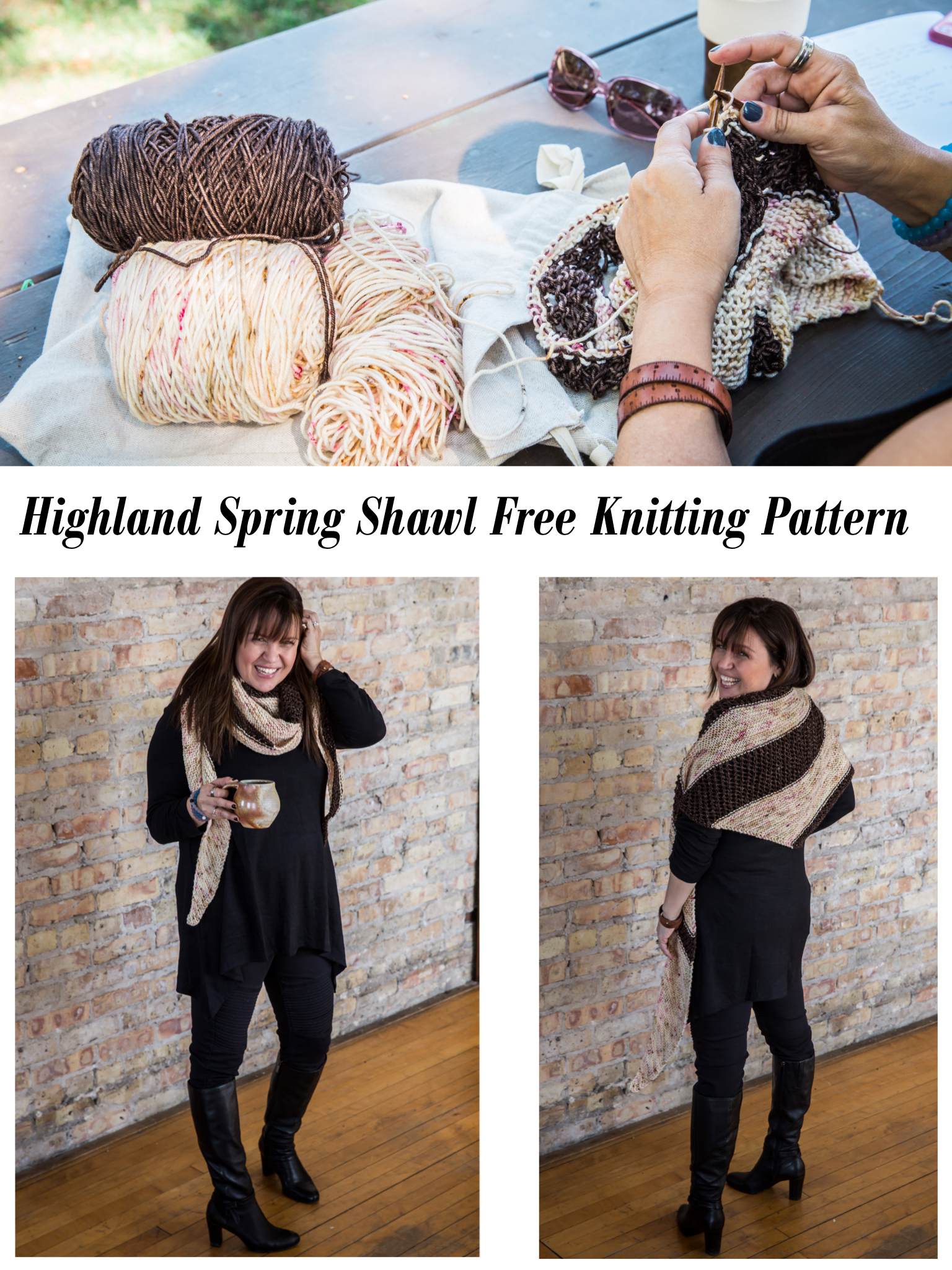 Highland Shawl Free Knit Pattern Stitch Hustle