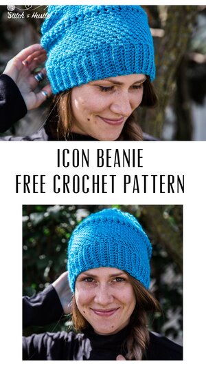 KnitCrate Icon Beanie Free Crochet Pattern — Stitch & Hustle
