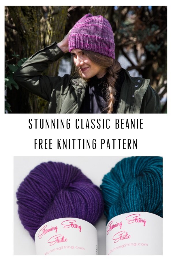 Stunning Classic Beanie Free Knit Pattern Stitch Hustle