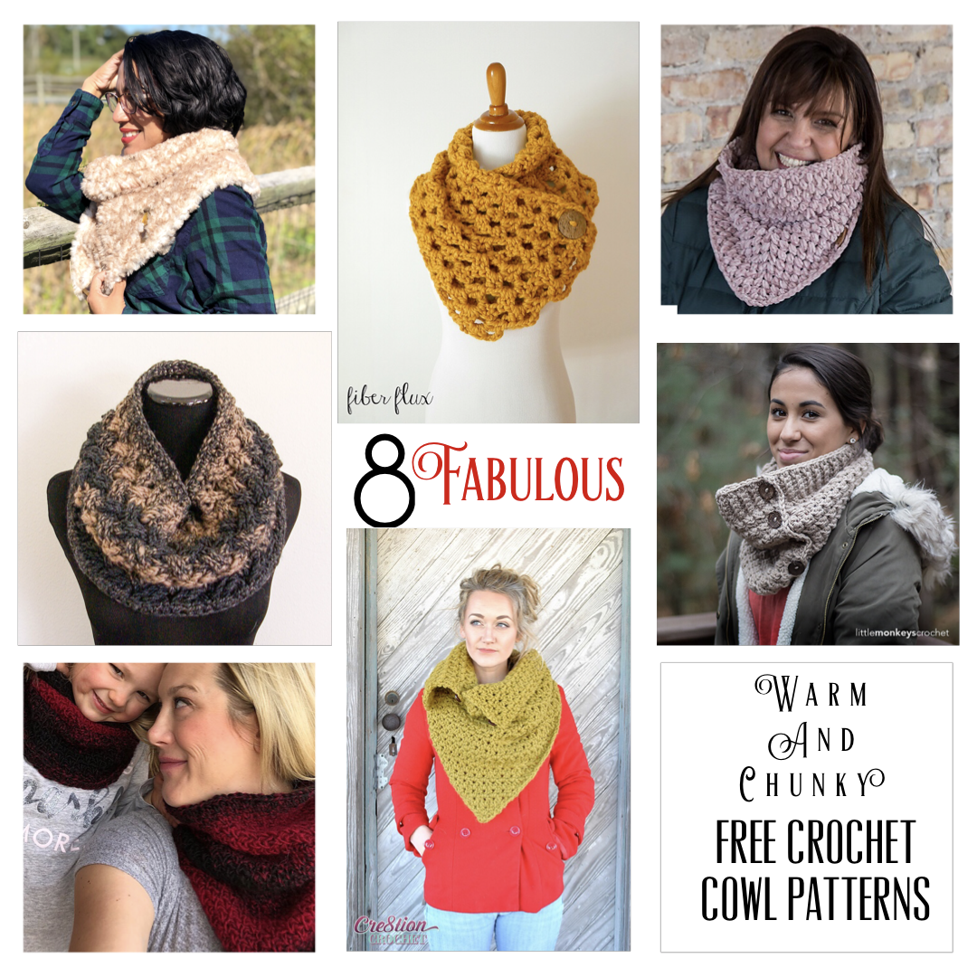 8 Warm and Chunky Crochet Cowl Patterns That Will Make You Look Fabulous