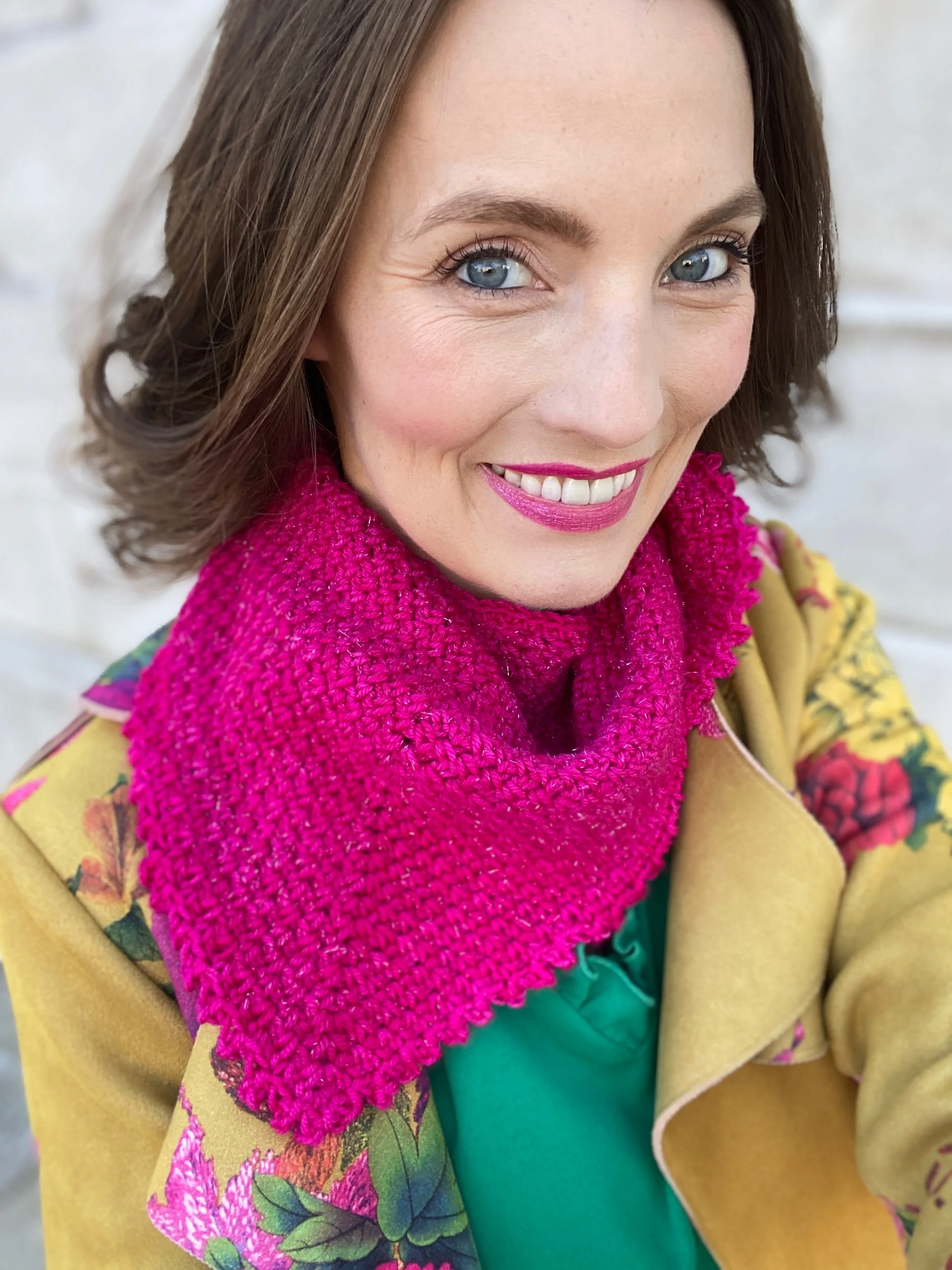 Montgomery Street Bandana Shawl Free Crochet Pattern