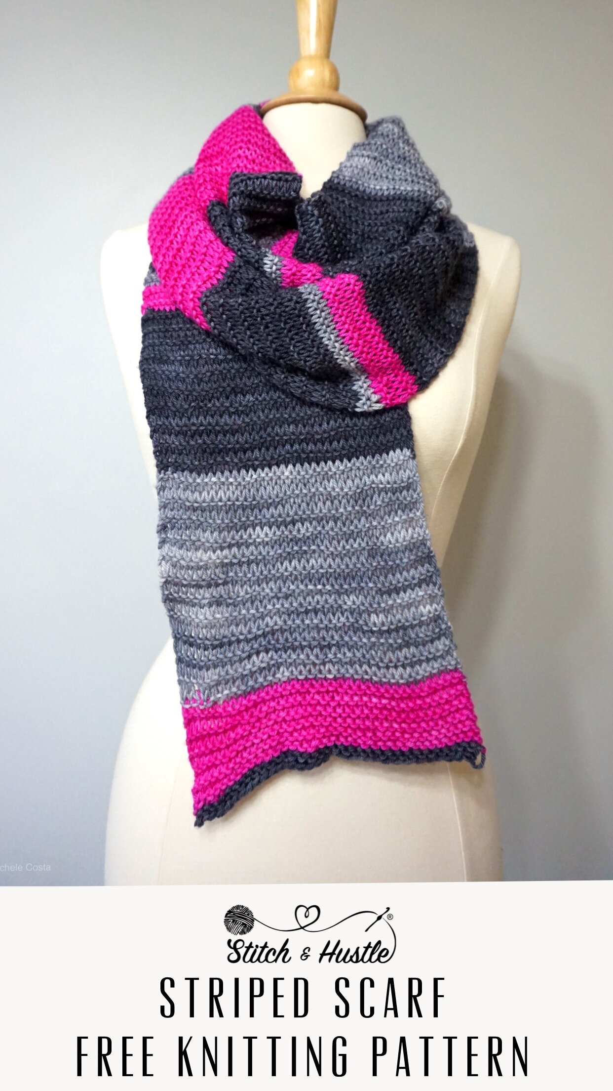 Beginner Striped Scarf Free Knitting Pattern — Stitch & Hustle