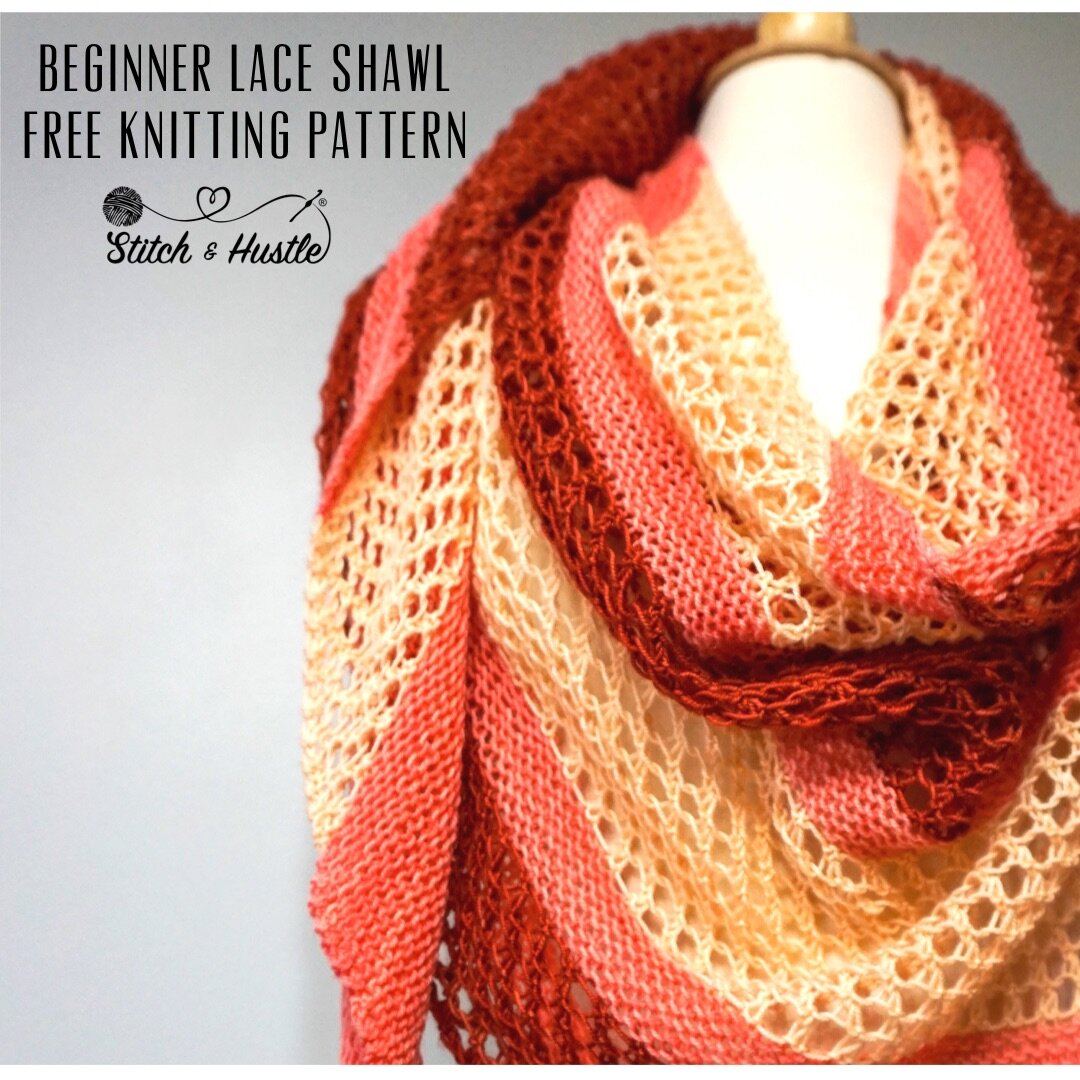 Crochet Triangle Lace Shawl 