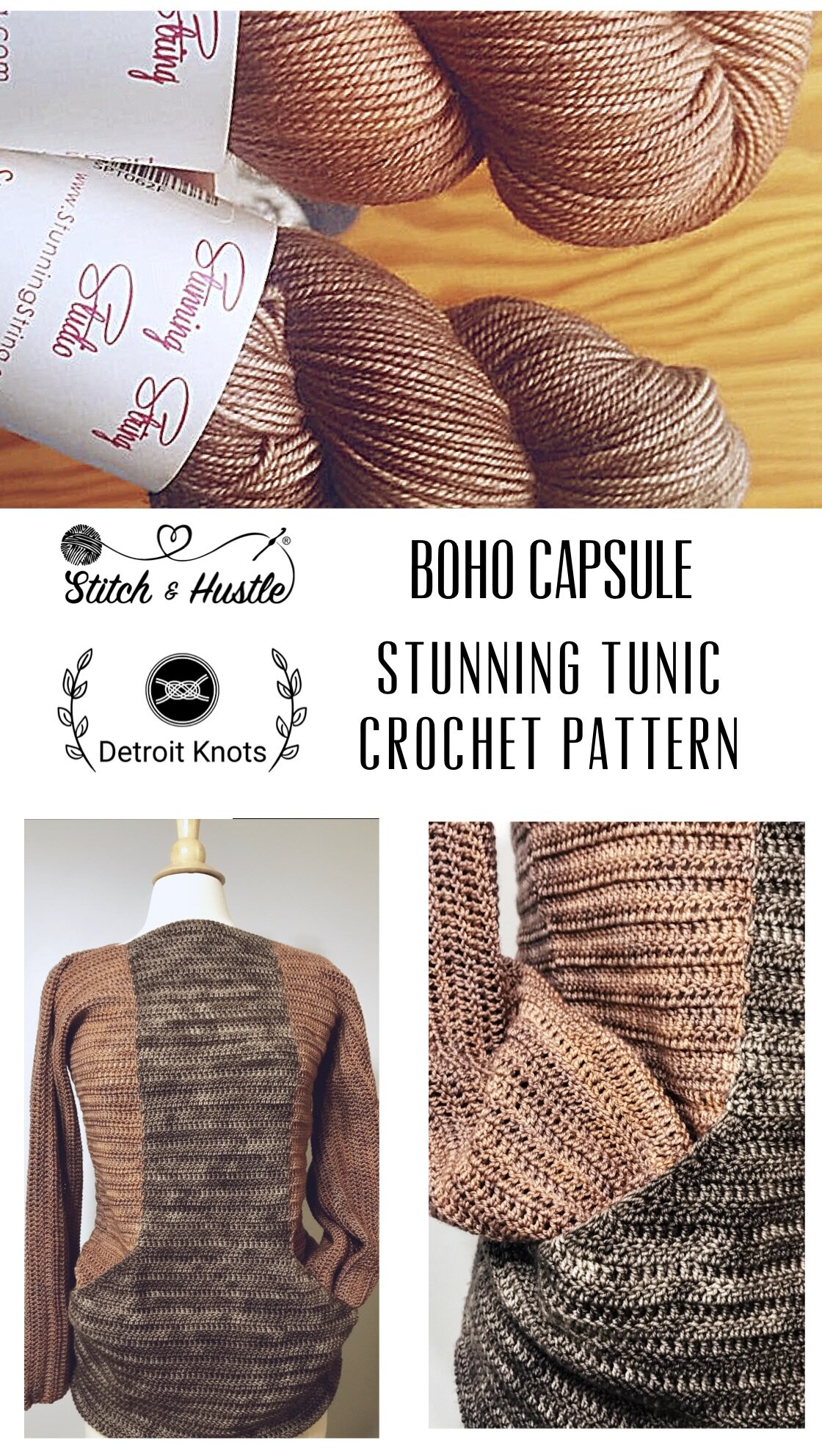 Crochet Pattern-COLORATA Boho aperto & cuscino 37x37cm 102x105cm - 0681 