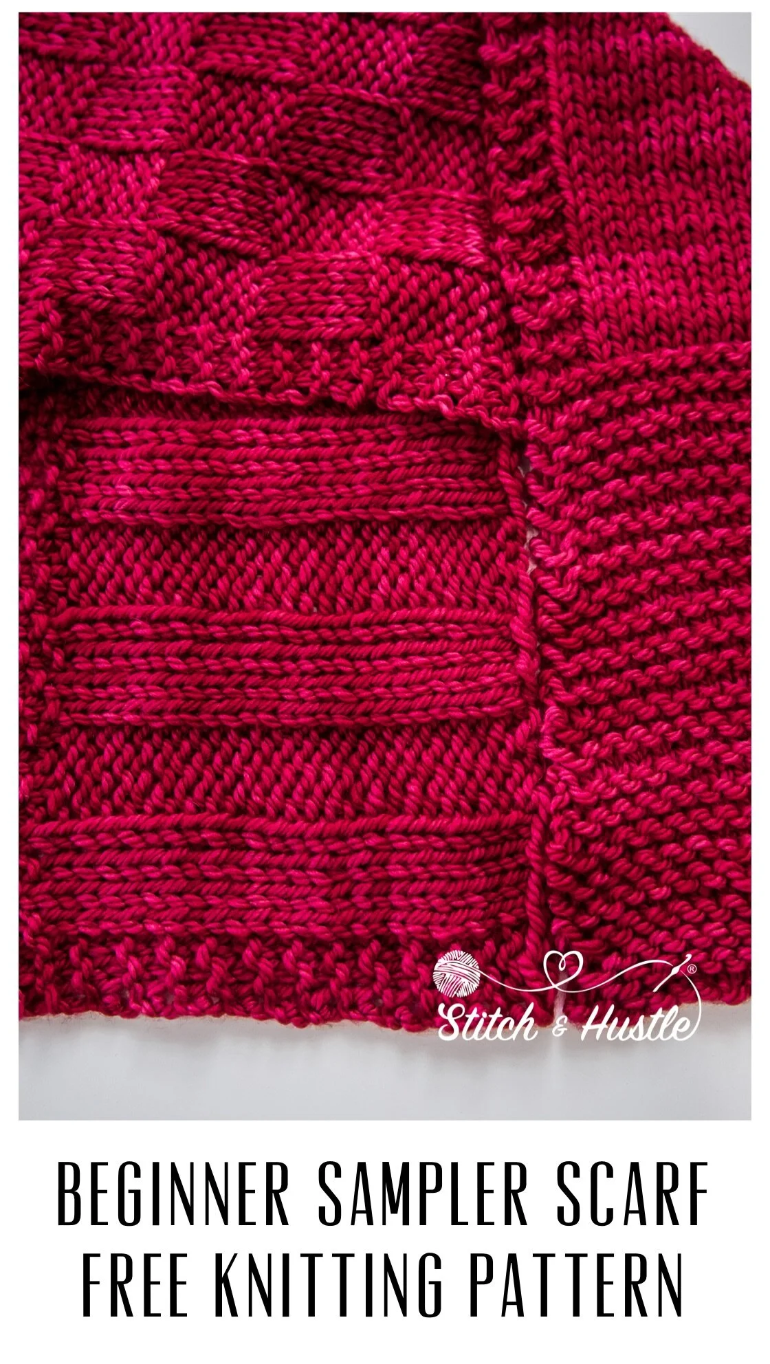 Sampler Knit Scarf Free Pattern — Stitch & Hustle