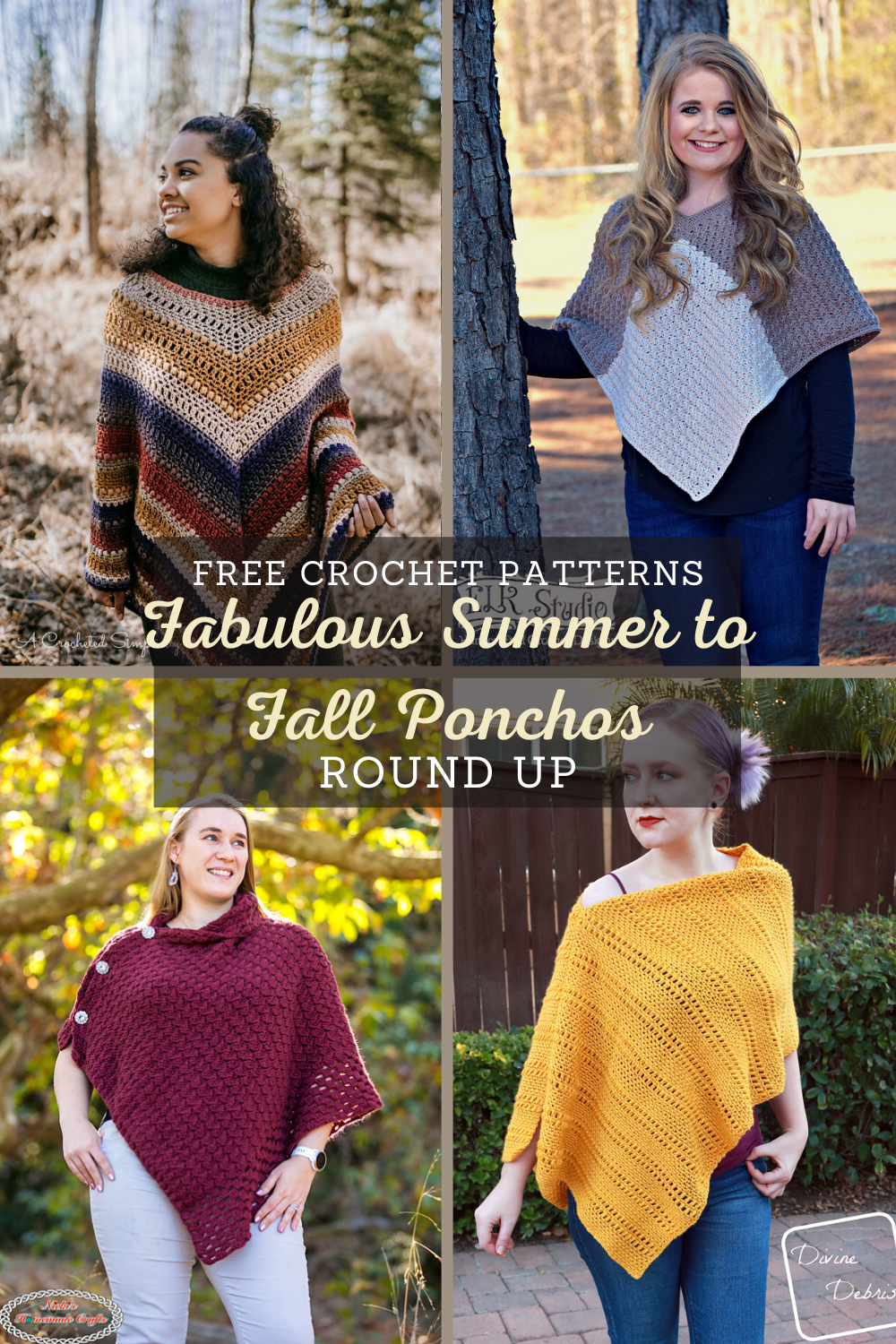 Fabulous Summer to Fall Ponchos Free Crochet Patterns Round Up ...