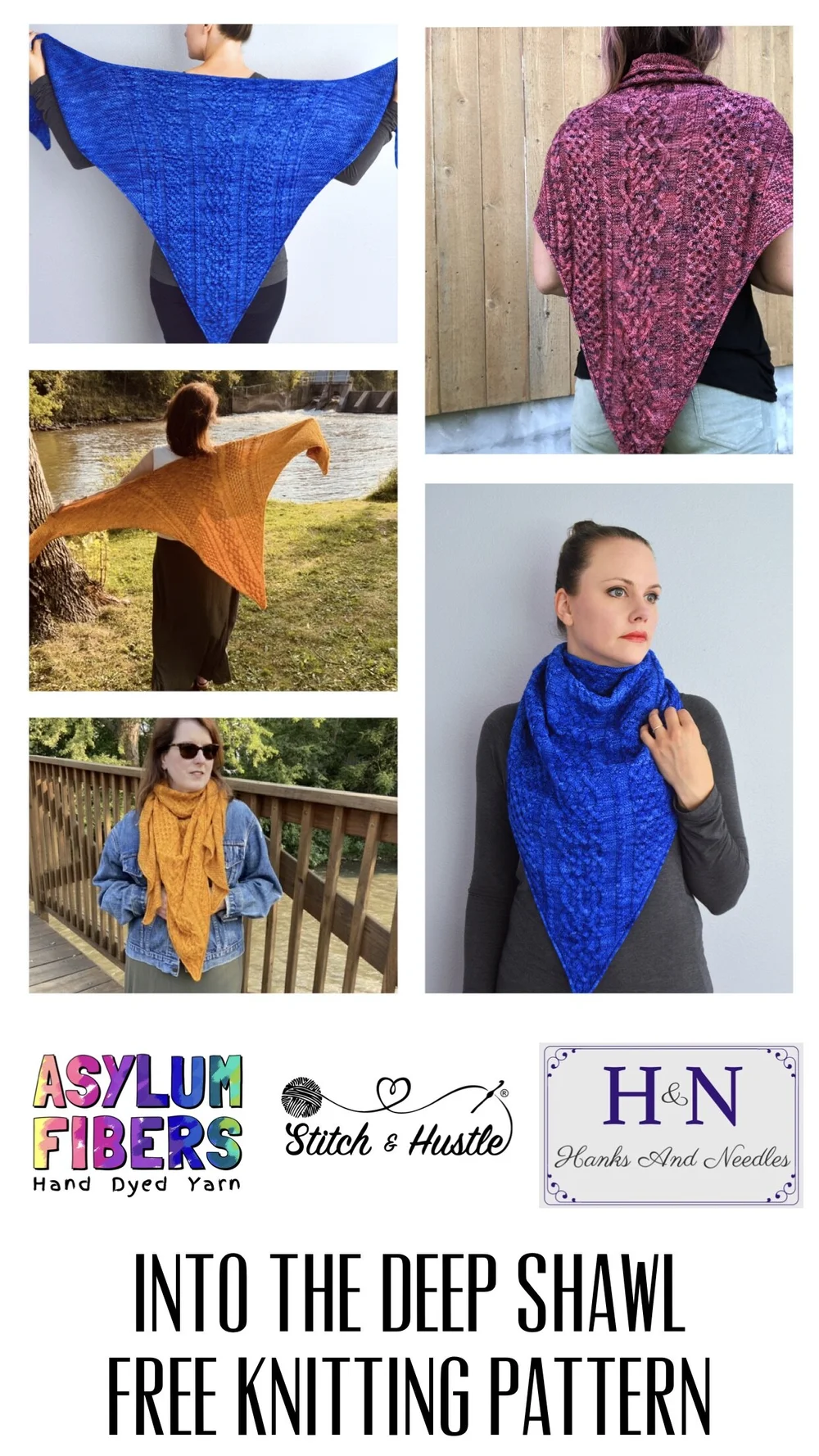 Into The Deep Cabled Shawl Free Knitting Pattern Stitch Hustle