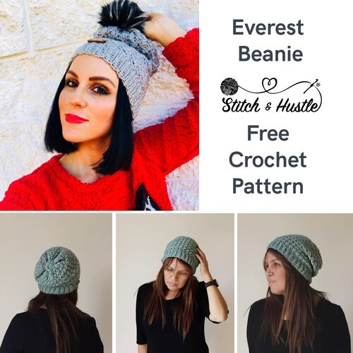 Everest Beanie Free Crochet Pattern — Stitch & Hustle