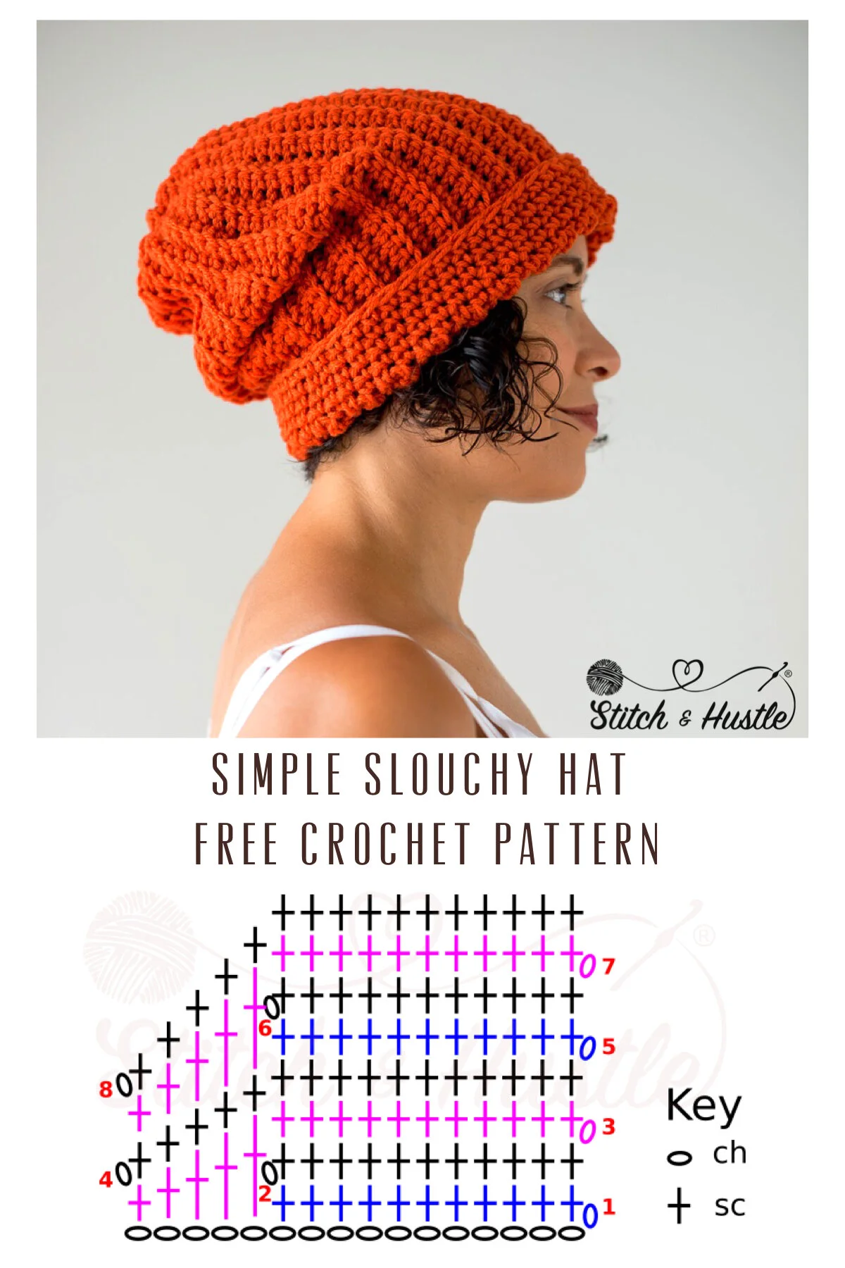 Ribbed Slouchy Beanie Free Crochet Hat Pattern — Stitch & Hustle