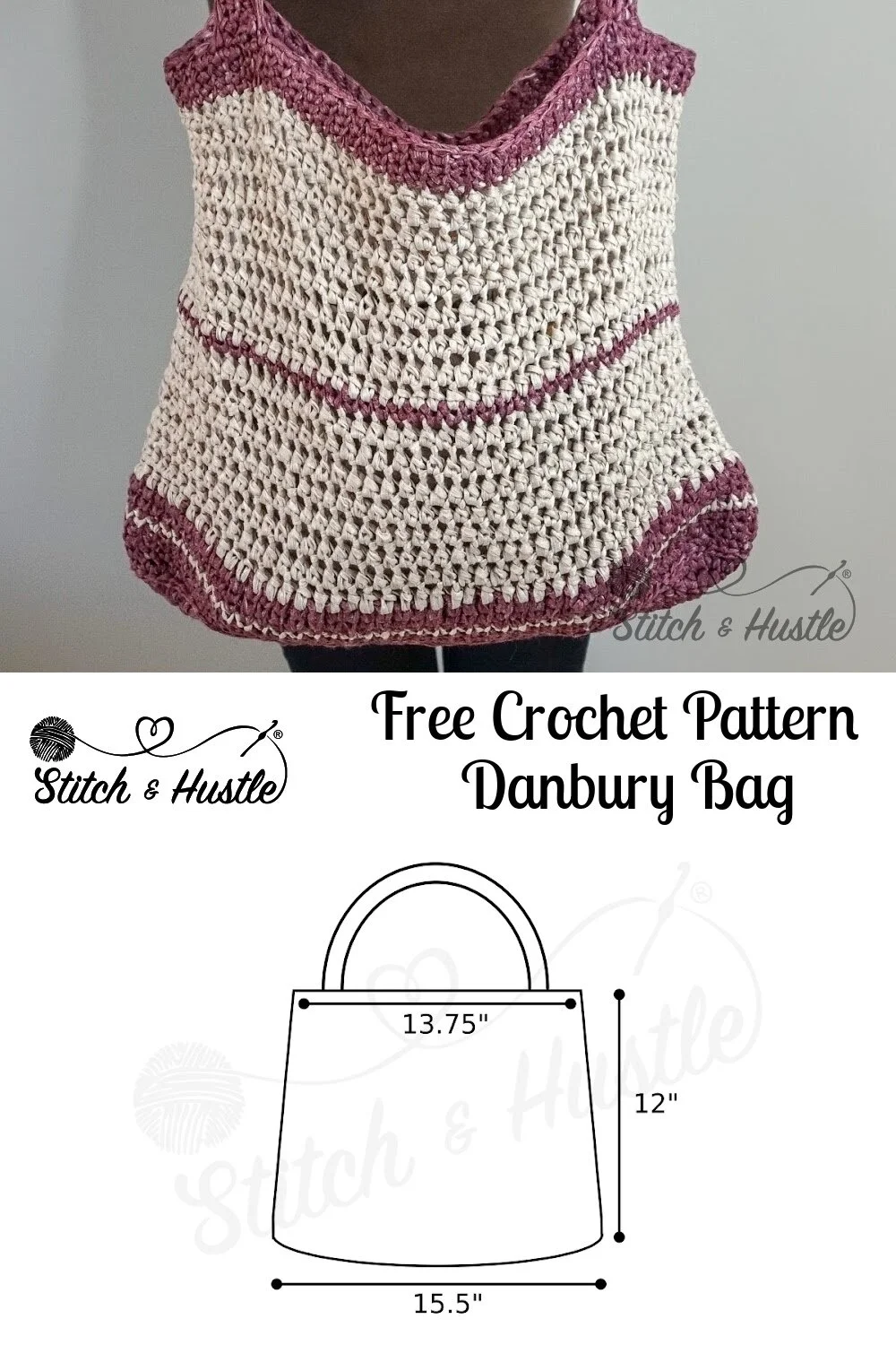 Danbury Tote Bag Free Beginner Crochet Pattern — Stitch & Hustle