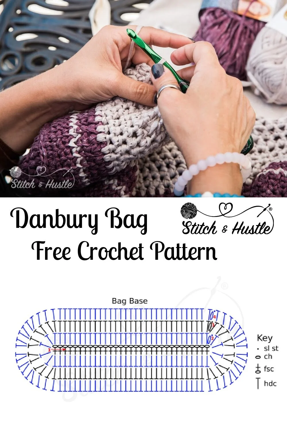 Danbury Tote Bag Free Beginner Crochet Pattern — Stitch & Hustle