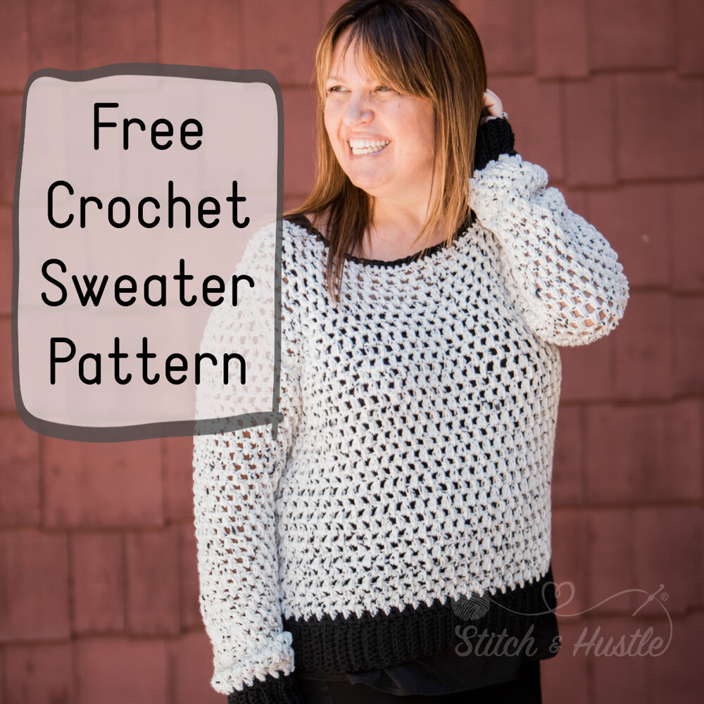 Rockland Cotton Sweater Free Crochet Pattern — Stitch & Hustle