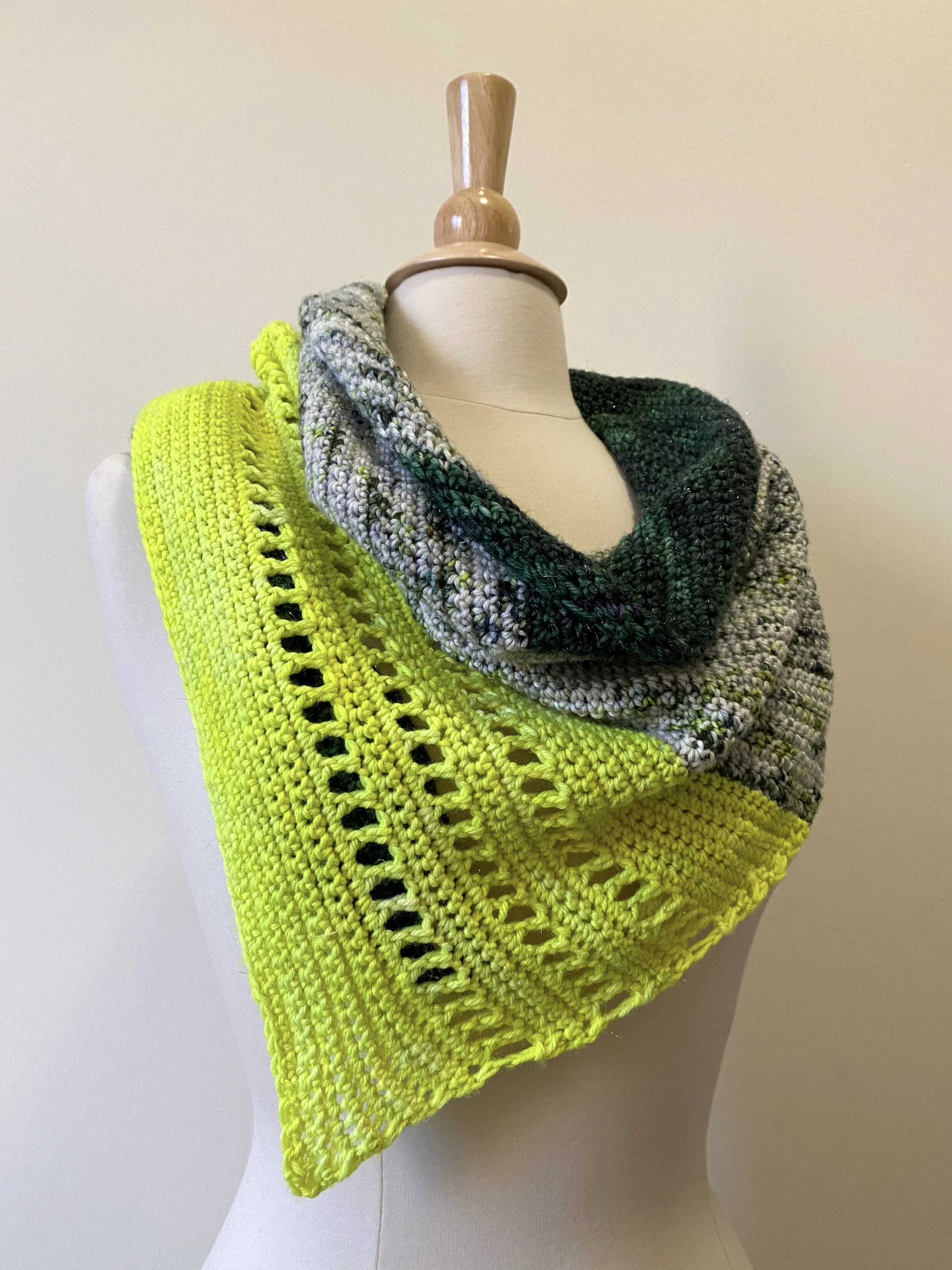 Irving Plaza Asymmetrical Triangle Shawl Free Crochet Pattern — Stitch & Hustle