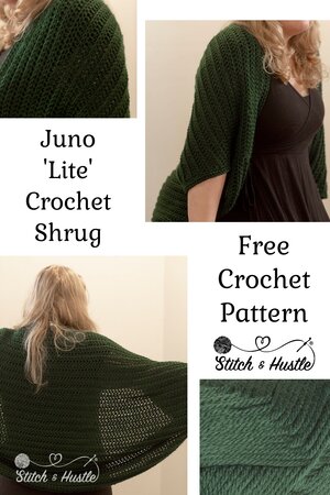 Juno 'Lite' Crochet Shrug Free Crochet Pattern — Stitch & Hustle