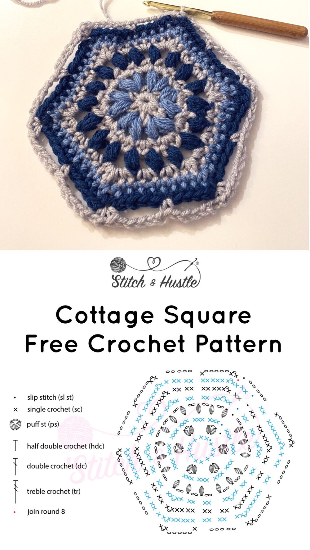 Cottage Square Free Crochet Pattern for 9 Moogly CAL — Stitch ...