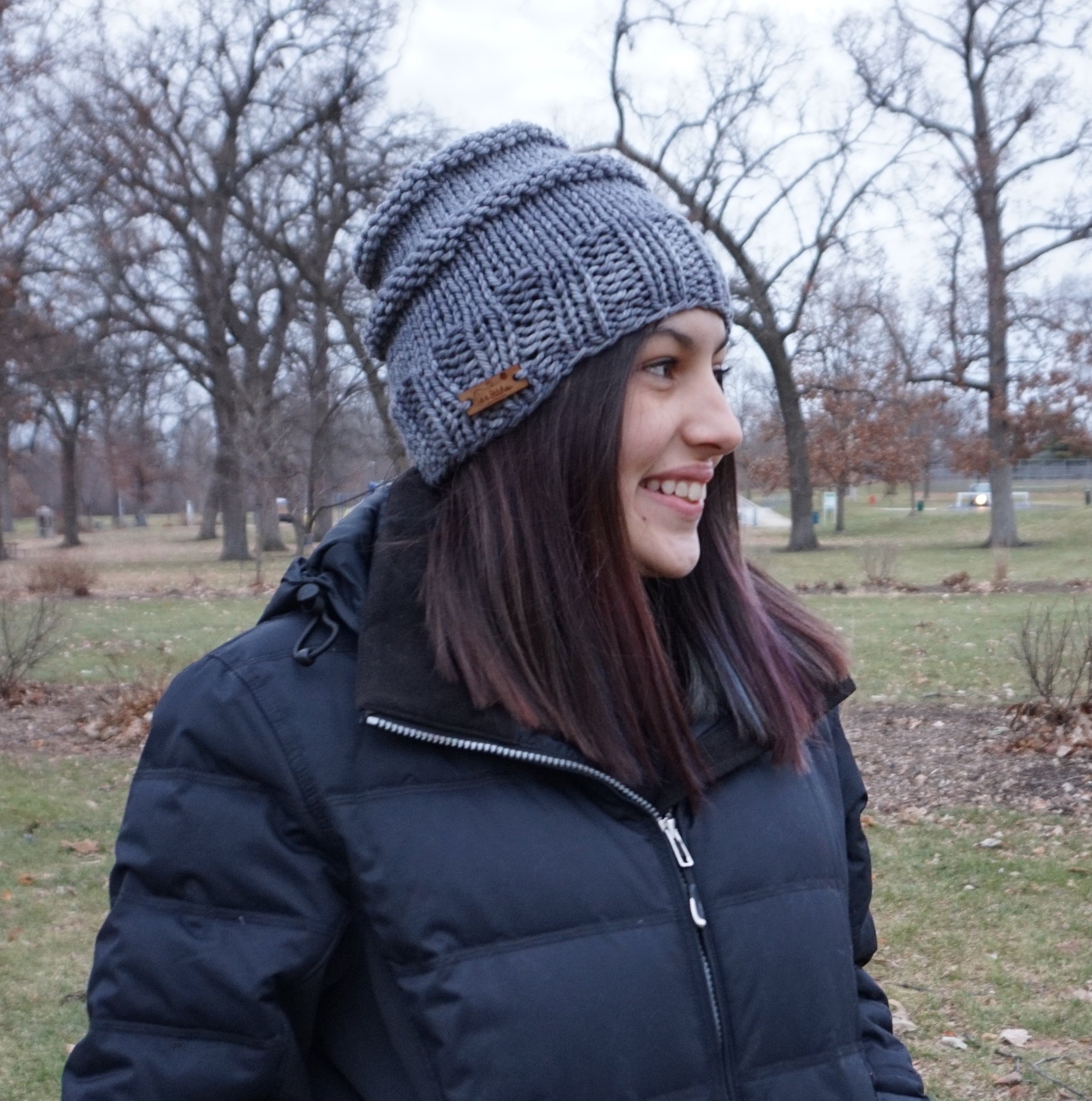 Textured Bella Knit Beanie Pattern