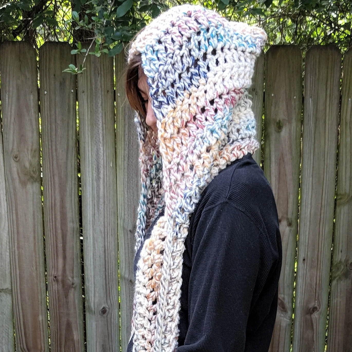 Englewood Hoodie Scarf Free Crochet Pattern