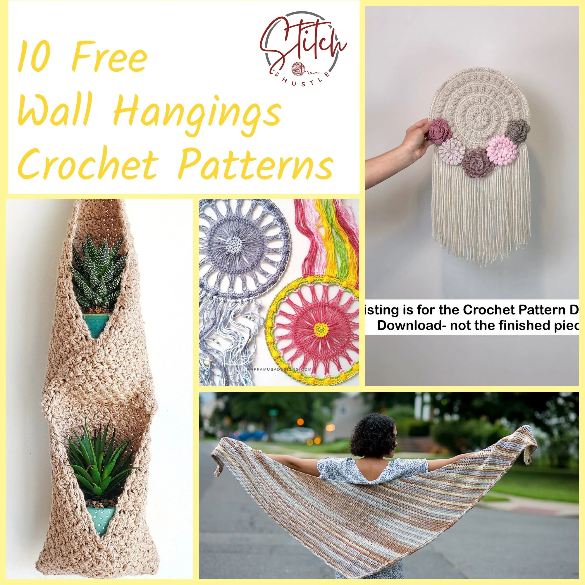 Fabulous Home Decor Wall Hangings Free Crochet Patterns Round Up