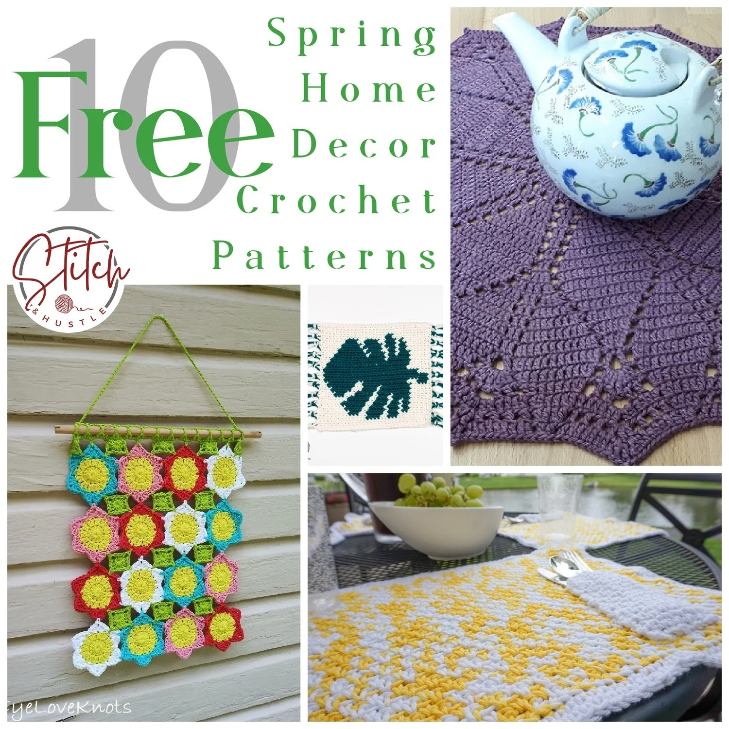 Spring Home Decor Free Crochet Patterns Round Up