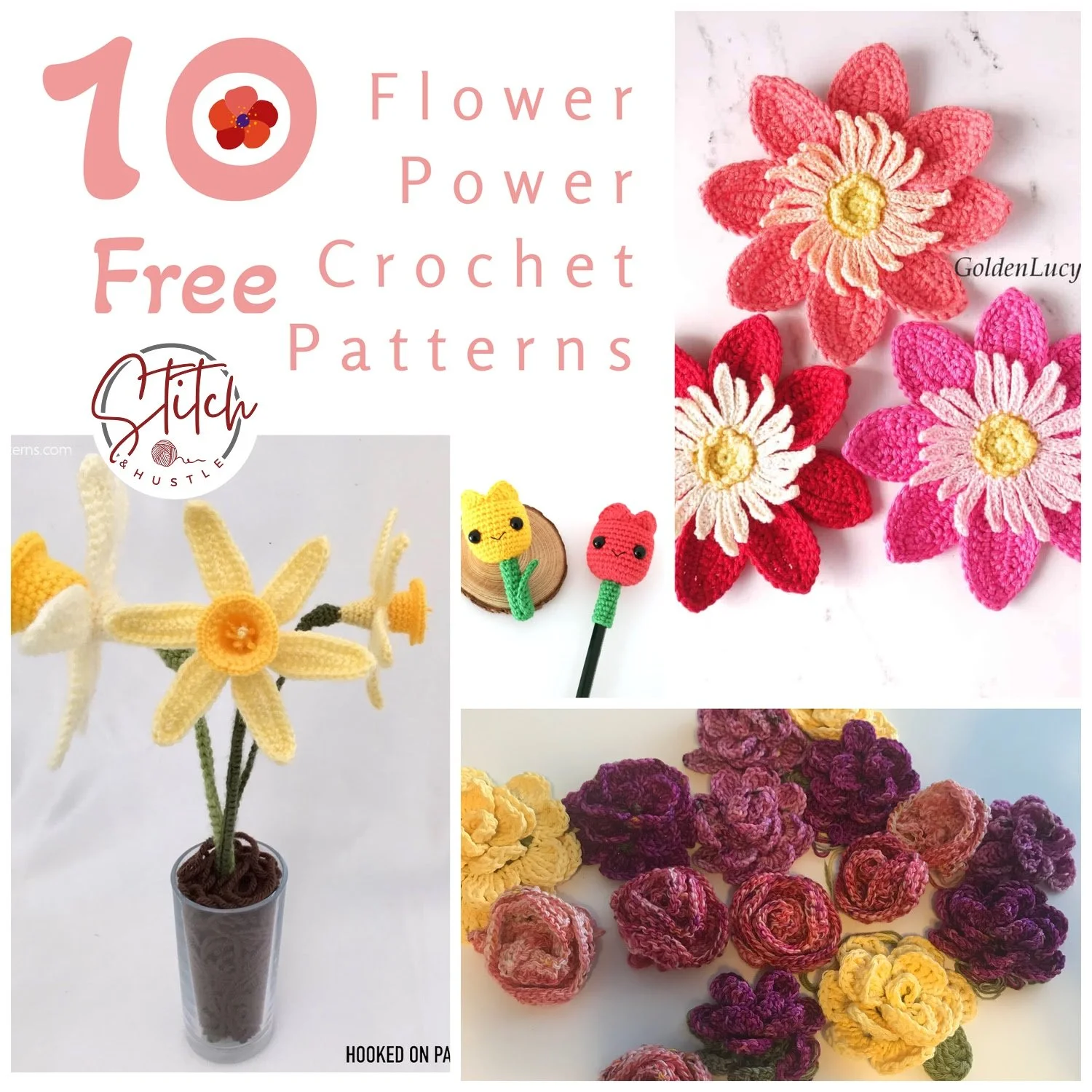 Flower Power Free Crochet Patterns Round Up