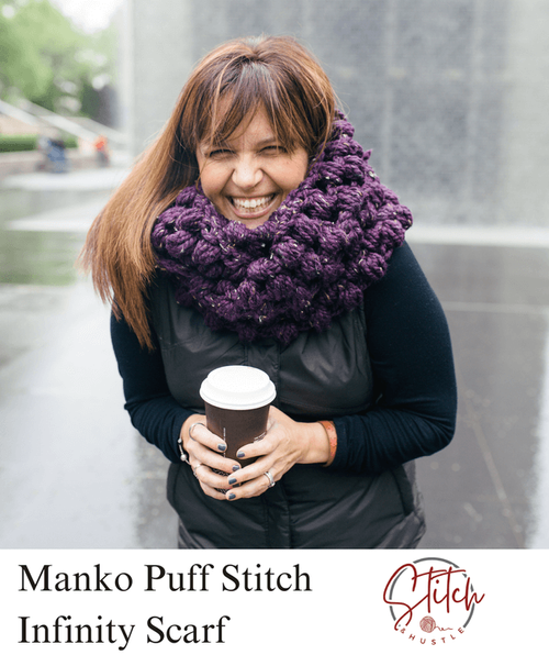 Manko Puff Stitch Infinity Scarf and Cowl Free Crochet Pattern — Stitch ...