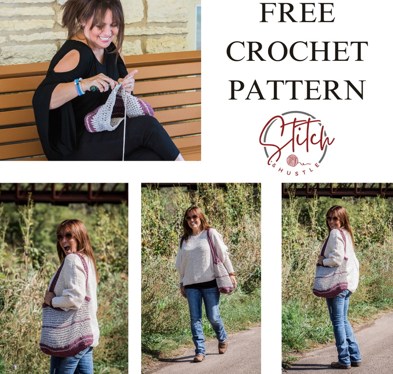 Danbury Tote Bag Free Beginner Crochet Pattern — Stitch & Hustle