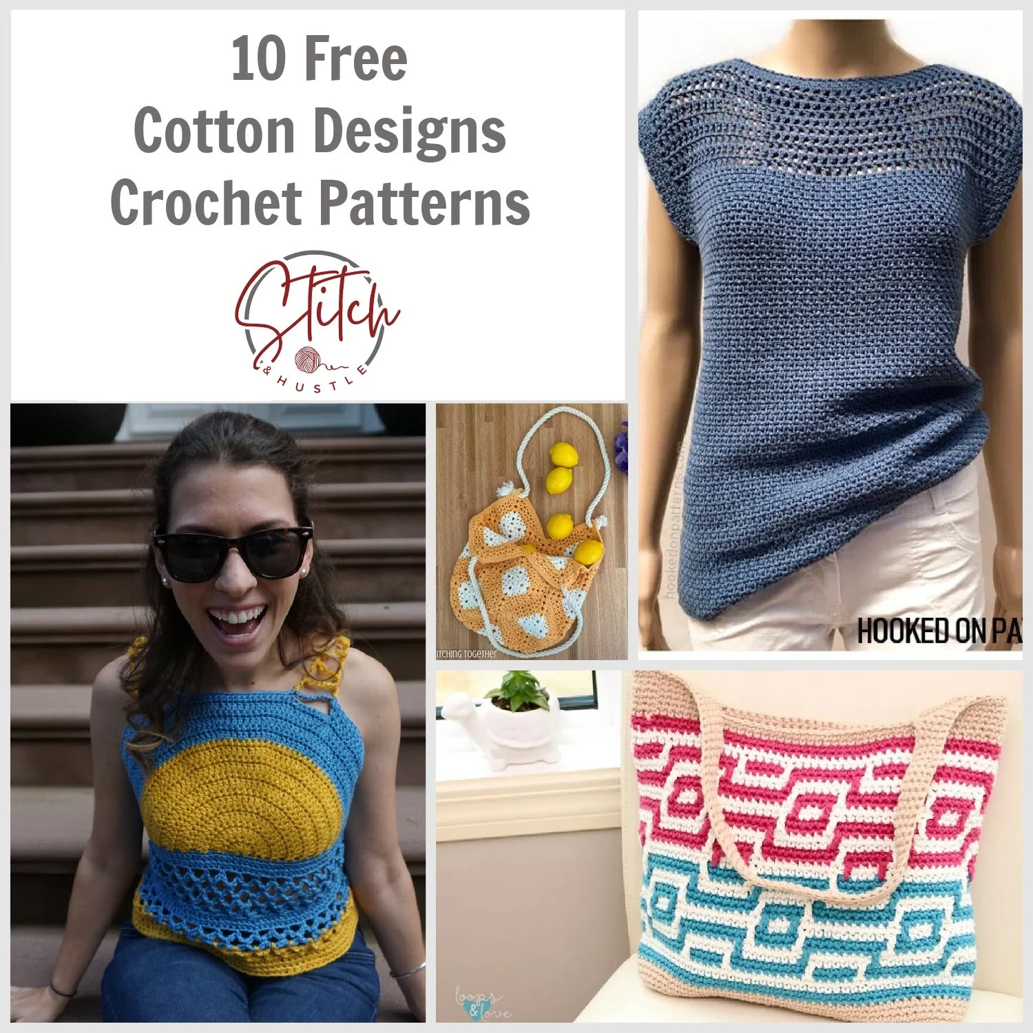 Lightweight Cotton Designs Free Crochet Patterns Round Up — Stitch & Hustle