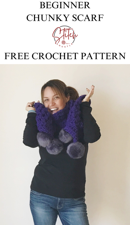 Chunky Wool Super Scarf Free Crochet Pattern — Stitch & Hustle