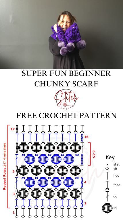 Chunky Wool Super Scarf Free Crochet Pattern — Stitch & Hustle