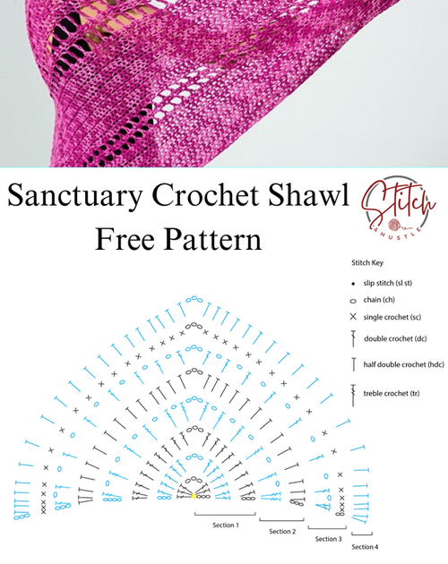 Sanctuary Pattern Sanctuary Crochet Shawl Free Crochet Pattern — Stitch & Hustle