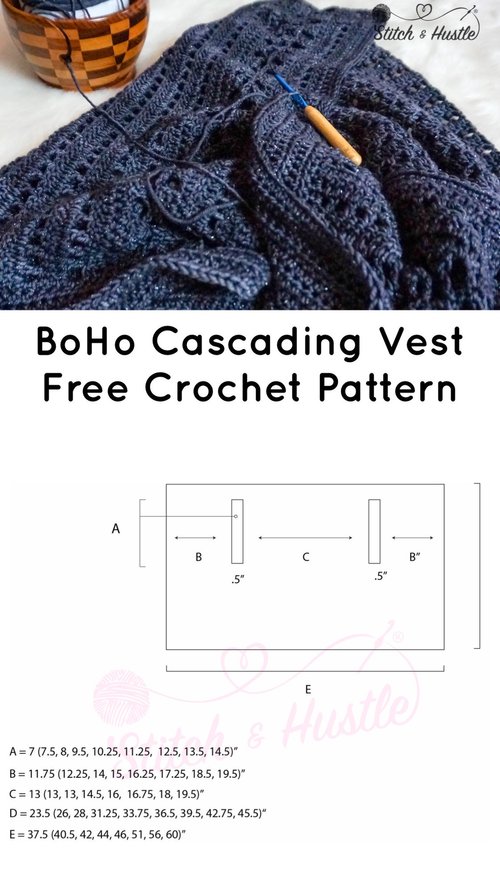 Let's Be Vesties BoHo Crochet Vest Pattern — Stitch & Hustle