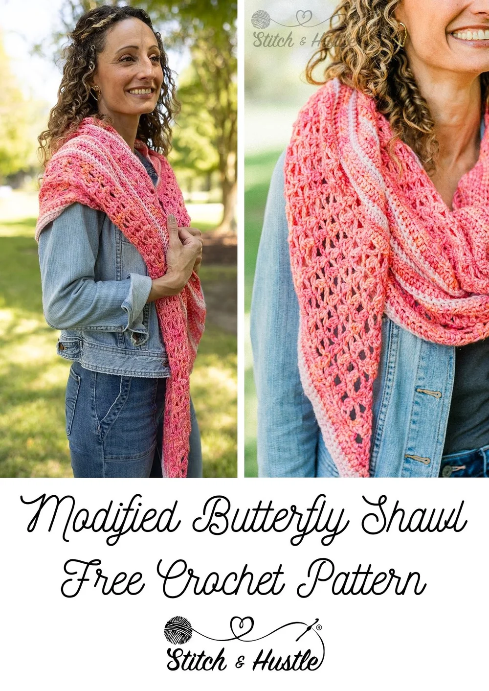 Modified Butterfly Shawl - Free Crochet Pattern — Stitch &amp; Hustle