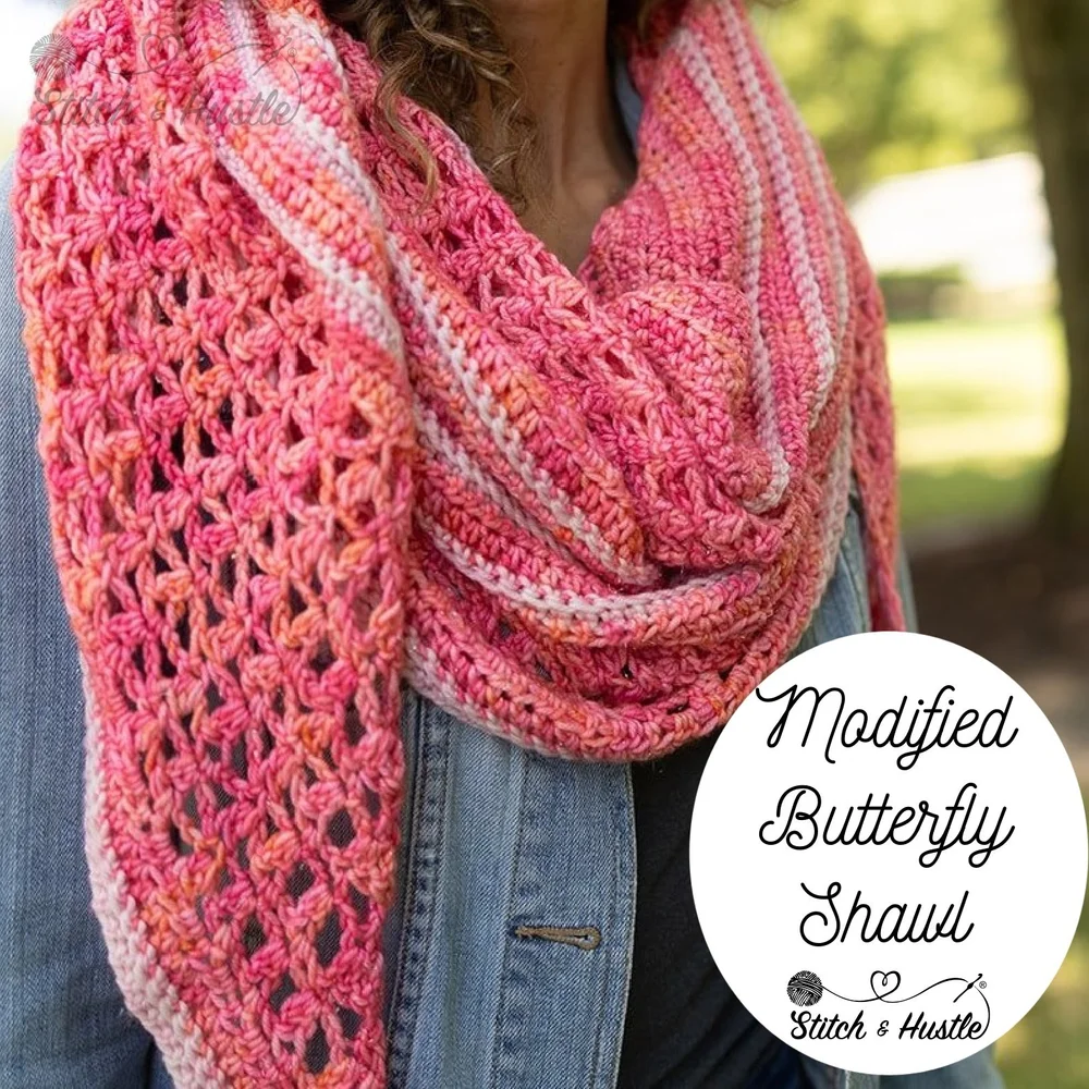 Modified Butterfly Shawl - Free Crochet Pattern — Stitch &amp; Hustle